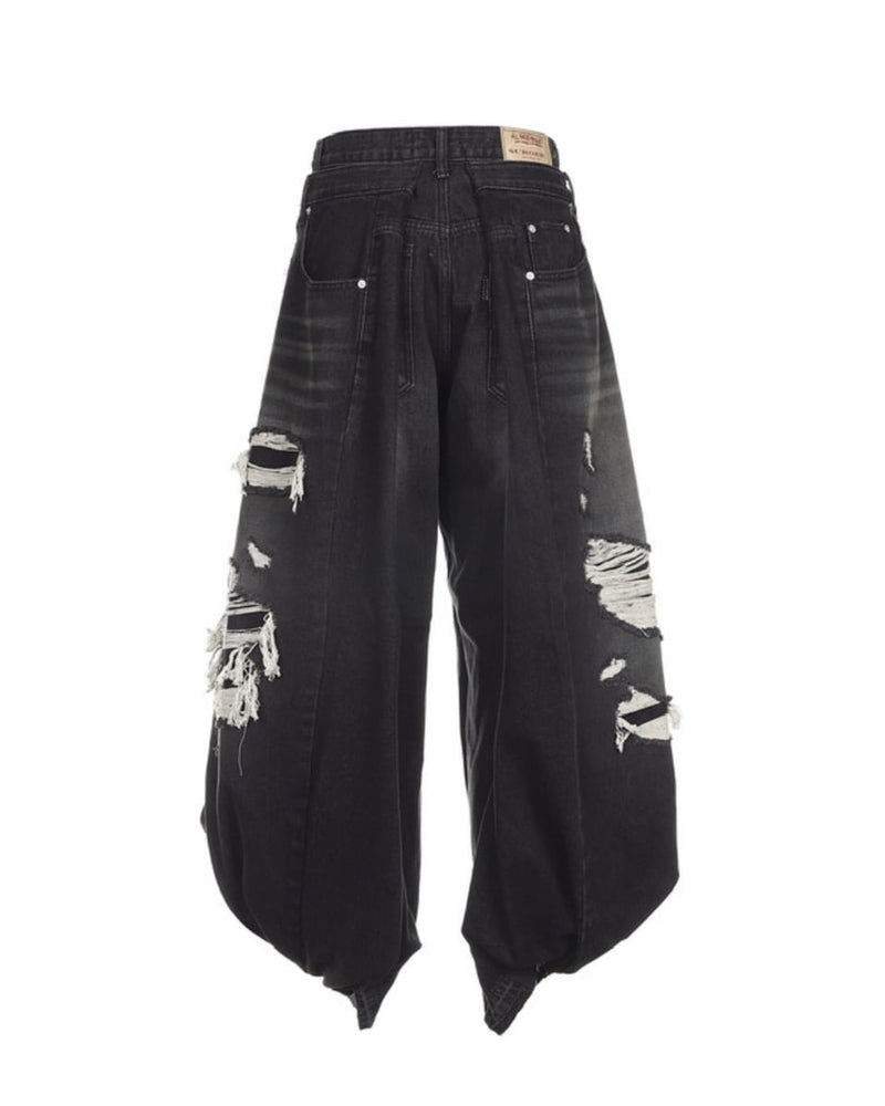 【SURGERY】surgery double folding over wide baggy jeans / 【サージェリー】オーバーサイズワイドバギーデニムパンツ