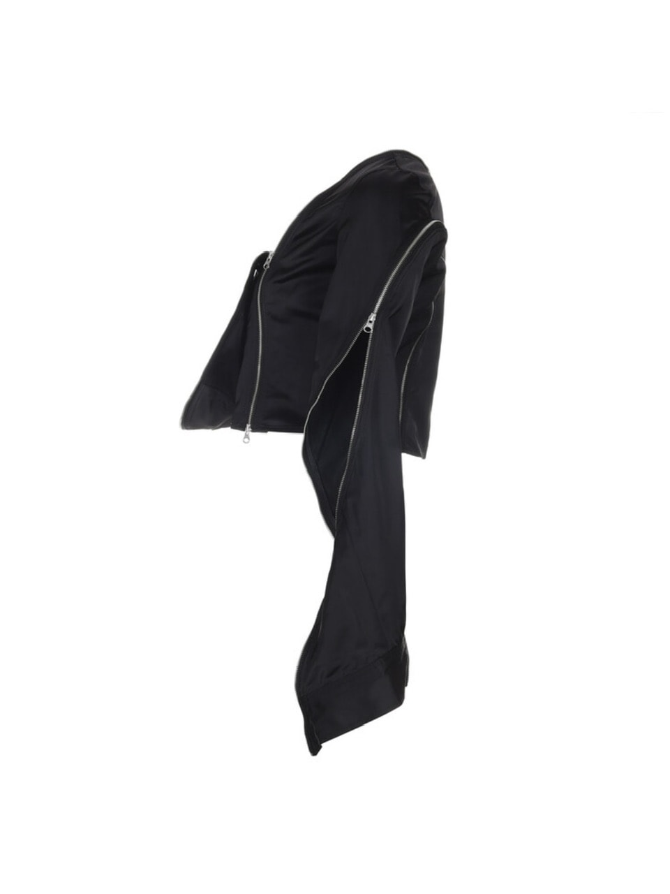 【SURGERY】balanced zippers detail crop shirts