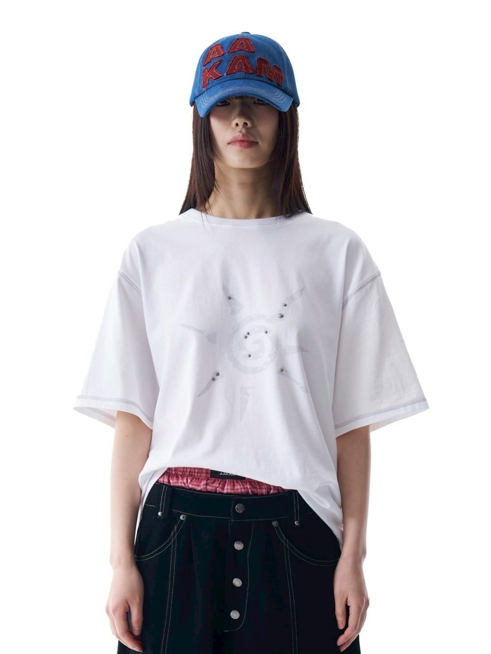 【AAKAM】Studded Sun Half Top