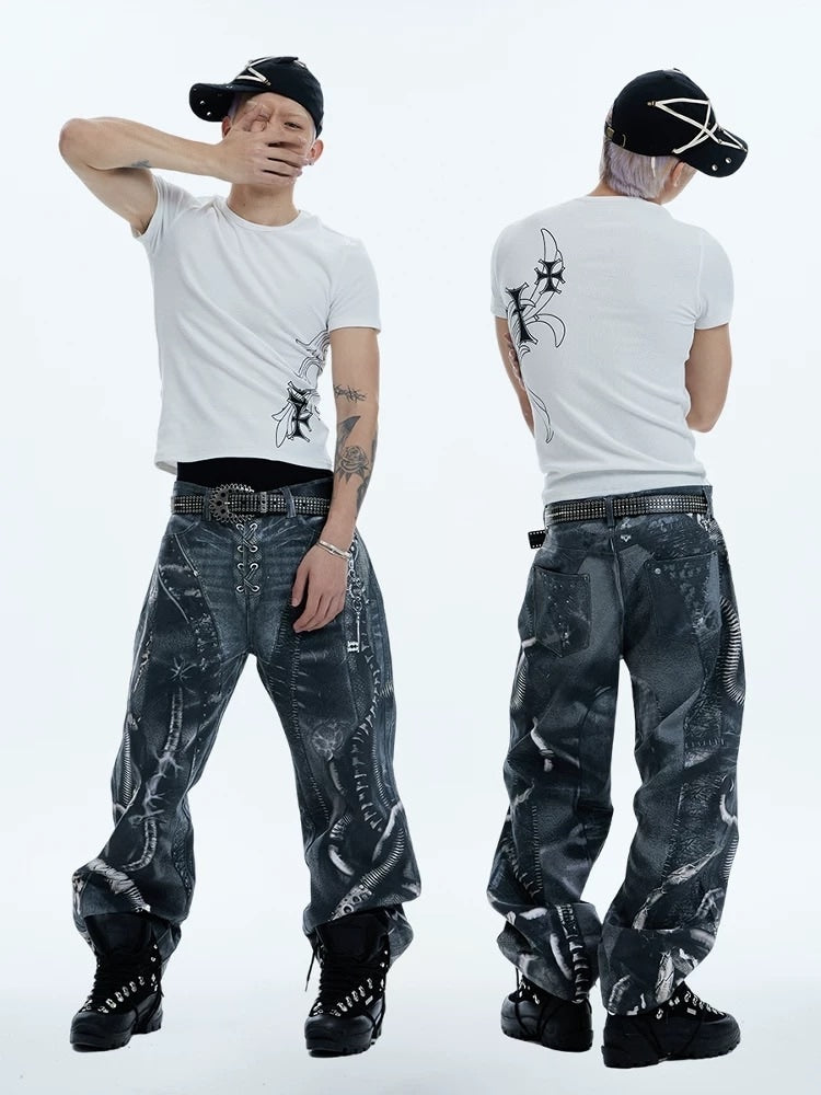 【DND4DES】ALIEN VENOM PRINTED PANTS