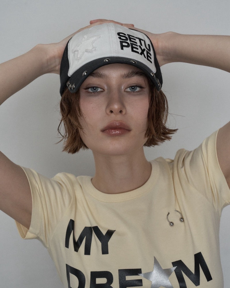 【SETUP‐EXE】STUDDED LOGO BALL CAP / 【セットアップエグゼ】スタッズロゴボールキャップ