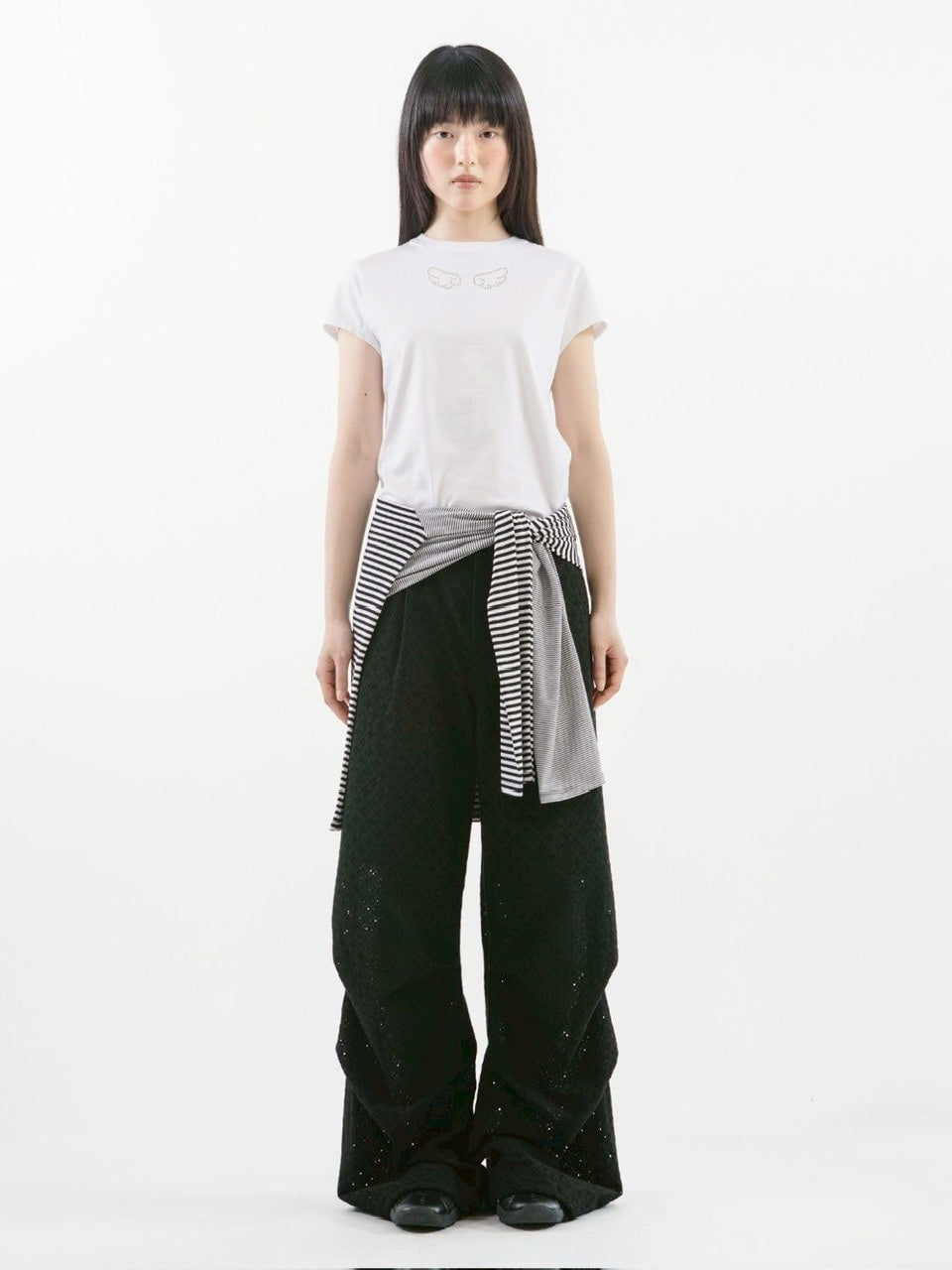 【TUOMIO】ANGEL STUD BABY T-SHIRT / 【トゥオミオ】エンジェルスタッズベイビー半袖Tシャツ