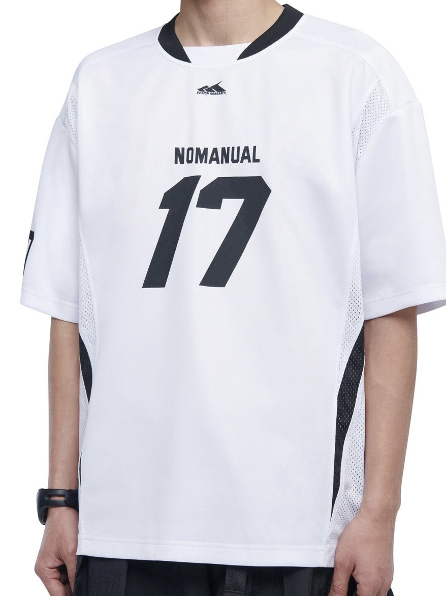 【NOMANUAL】17 MESH BLOCK FOOTBALL JERSEY