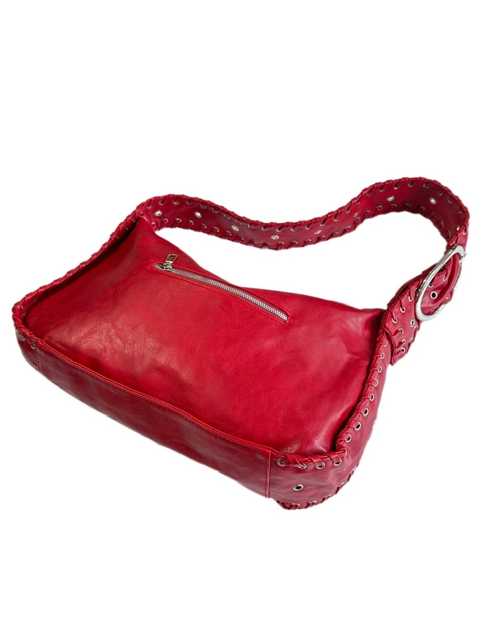 受注制【Chikashitsu +】big zip Non-leather material bag / 【チカシツプラス】ビックジップノンレザーショルダーバッグ