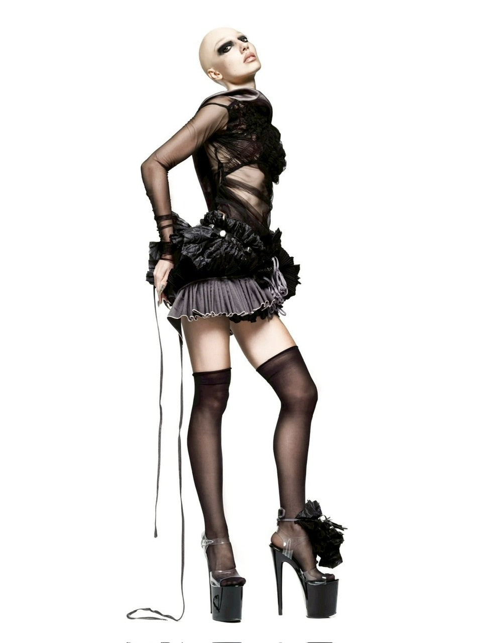 【LATUI ATELIER】HUGDEALER TOP / 【ラトゥイ アトリエ】バックカラーレースシアートップス