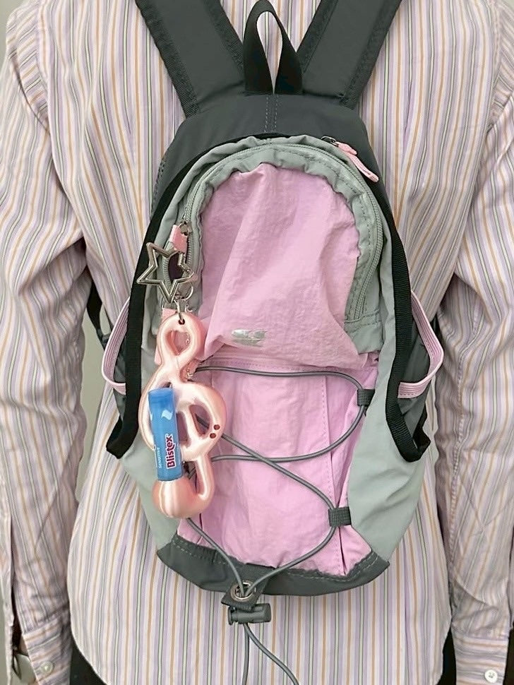 【EVERYTHINGS】PEARLY-PINK(TREBALM) / 【エブリシングス】ピンクスターリーミュージックモチーフリップケースキーリング