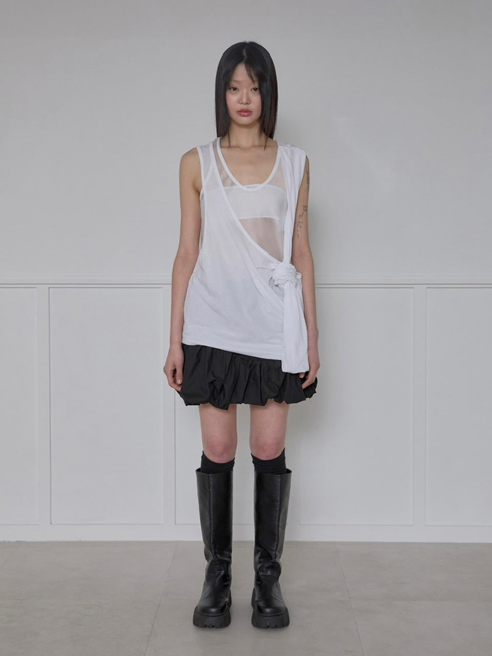 【FLAREUP】Asymmetrical Layered Sleeveless