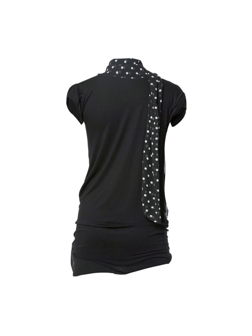 【FLAREUP】Layered Dot Scarf T-Shirt