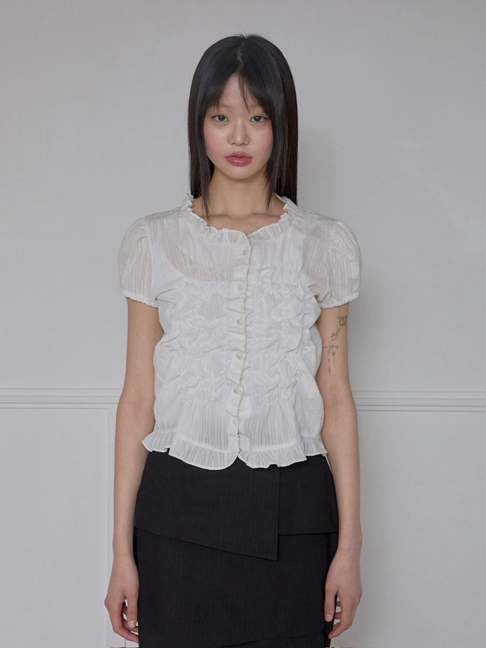 【FLAREUP】Saya Frill Puff Blouse