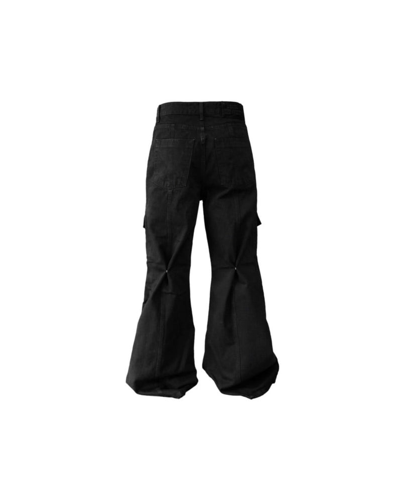 【IFEELLUCKY】Wide leg stud cargo pants / 【アイフィールラッキー】ワイドレッグスタッズカーゴパンツ