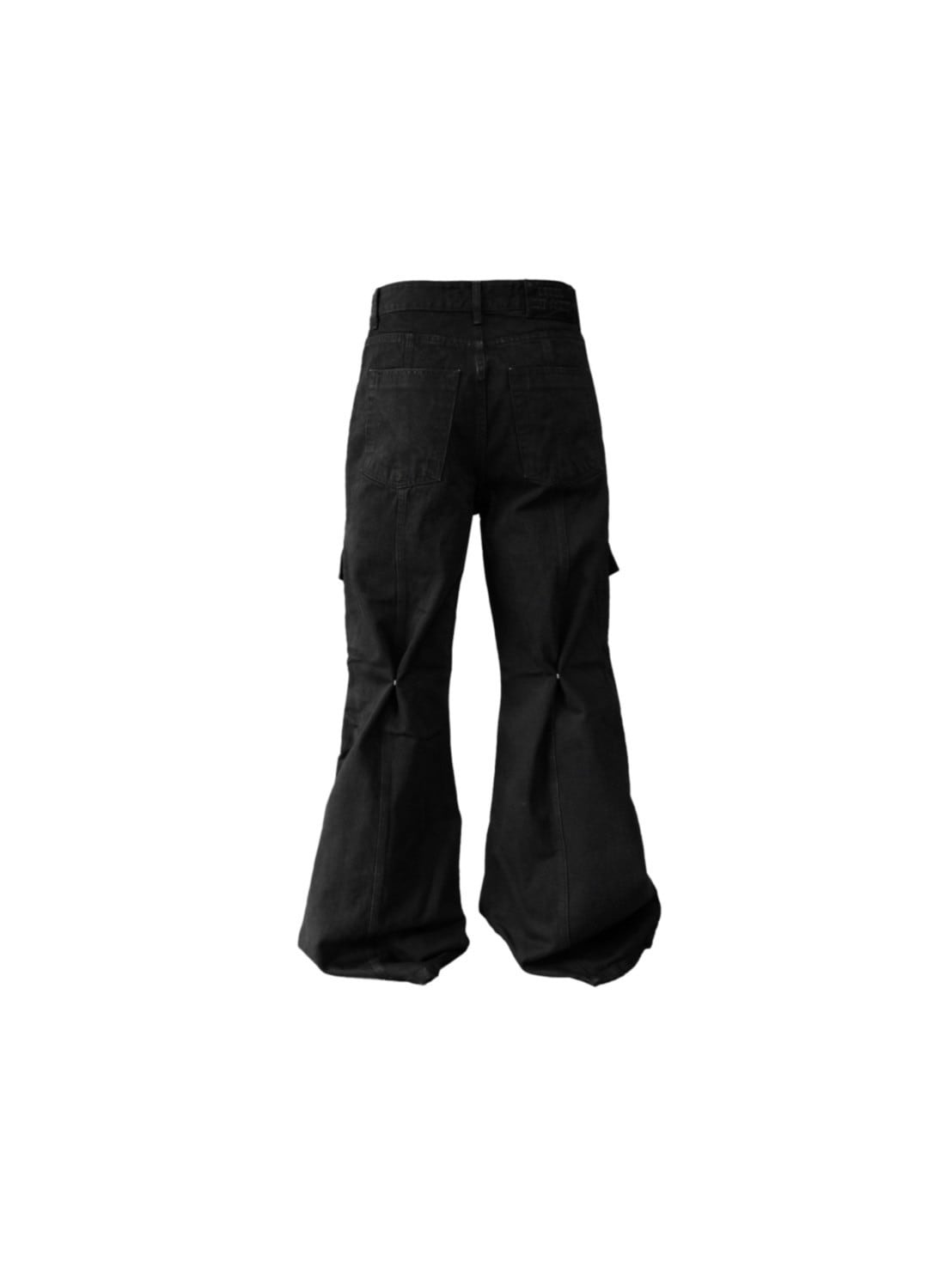 【IFEELLUCKY】Wide leg stud cargo pants / 【アイフィールラッキー】ワイドレッグスタッズカーゴパンツ