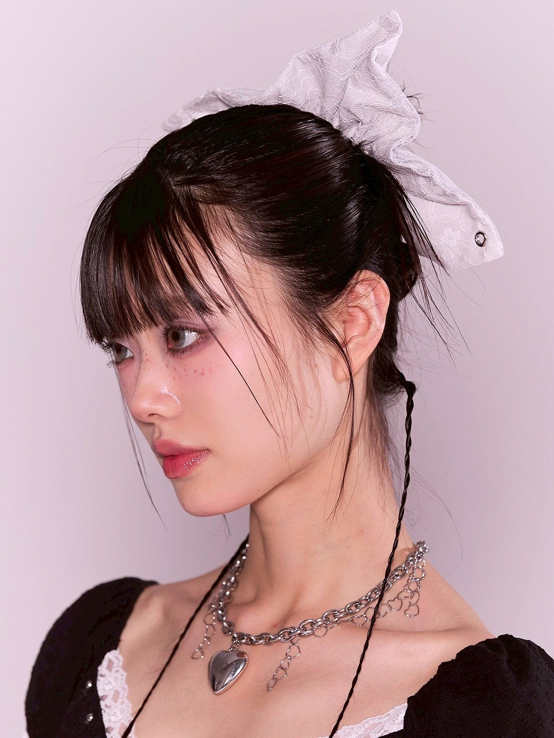 【CHERRYQUIRI】ribbon shape lace scrunchie