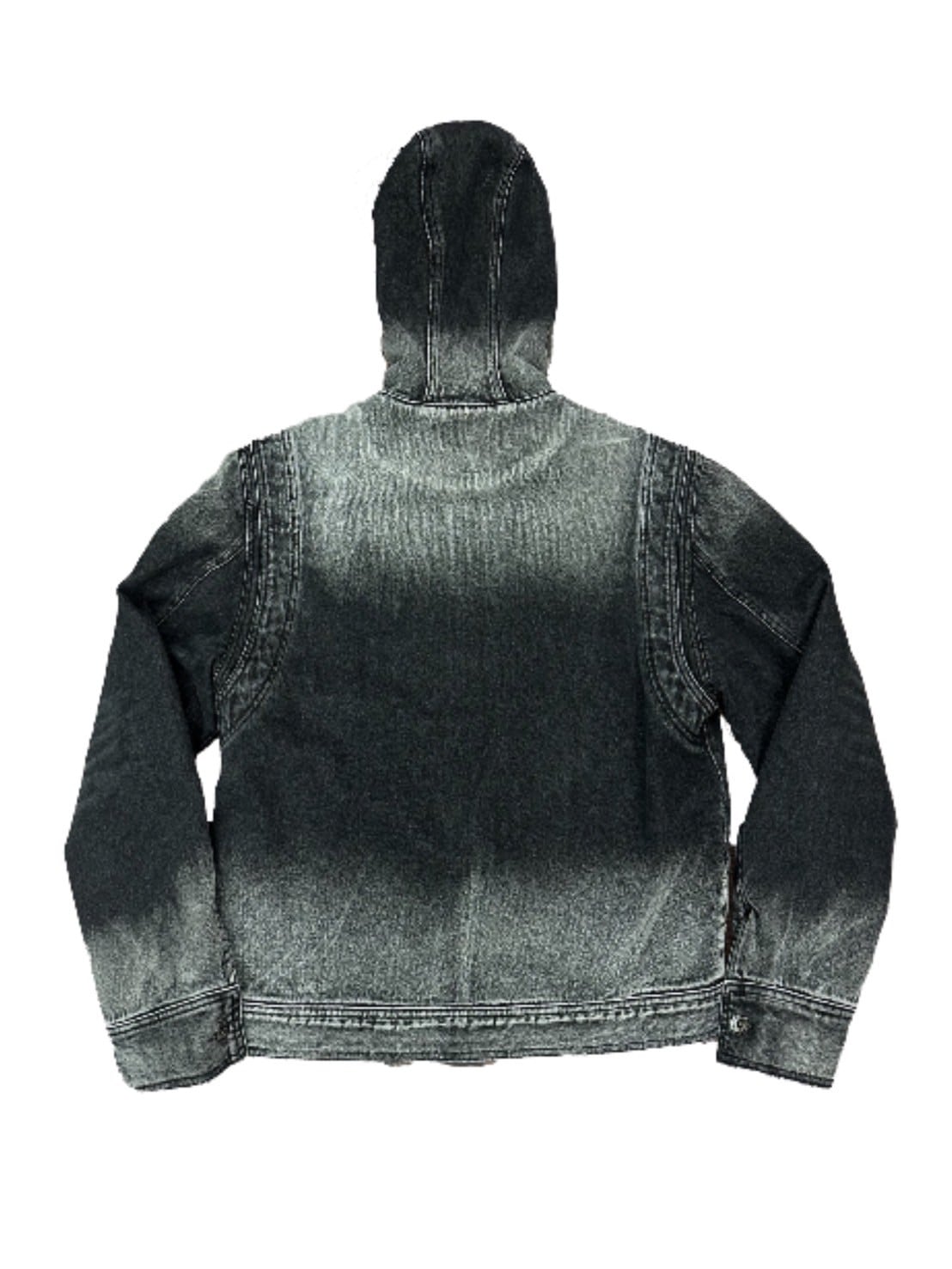 【BLR BLUER】Bleached Denim Hoodie Zip-up Jacket