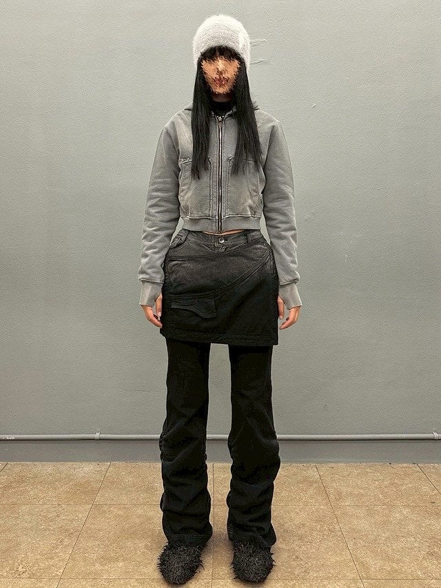 【BLR BLUER】Snowflakes Logo Angora Beanie