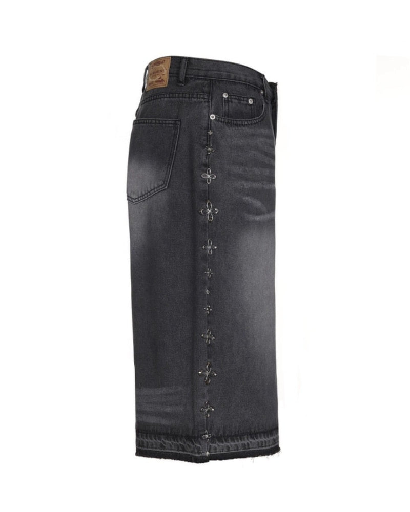 【SURGERY】SURGERY Clover Line denim bermuda pants / 【サージェリー】サージェリークローバーラインデニムバミューダパンツ
