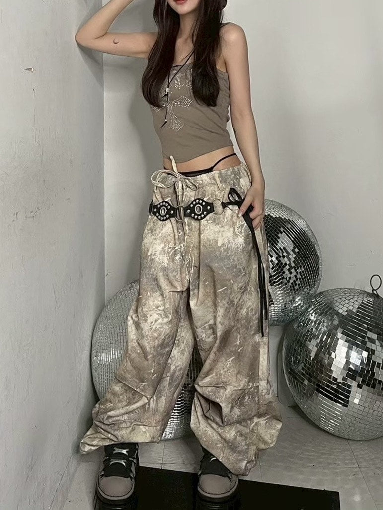 受注制【Never mind the XU】faith rhinestone sleeveless / 【ネバーマインドザエックスユー】ラインストーンキャミソール (3color)