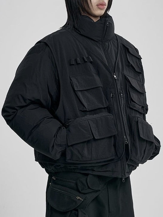 【AJOBYAJO】Cargo Vest Layered Padded Jacket / 【アジョバイアジョ】カーゴベストレイヤードパディッドジャケット