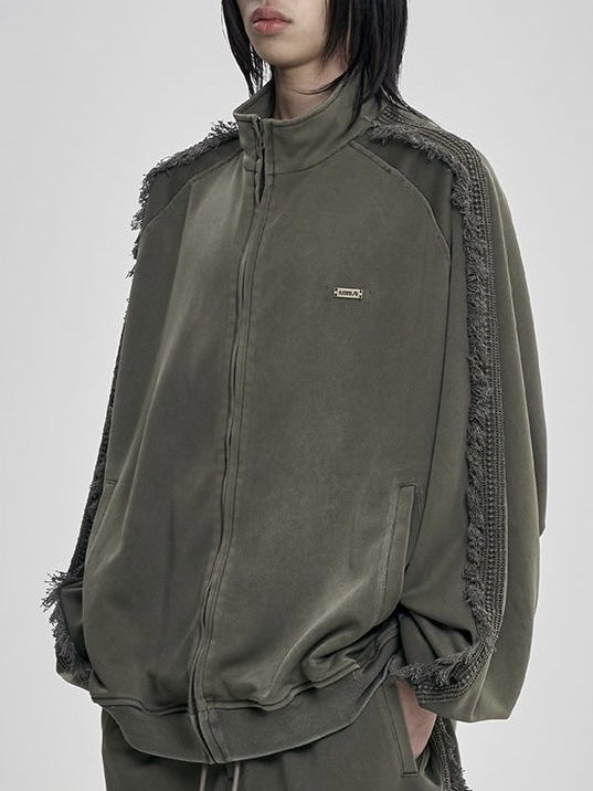 【AJOBYAJO】Lace Trimming Raglan Track Jacket【アジョバイアジョ】レーストリミングラグラントラックジャケット