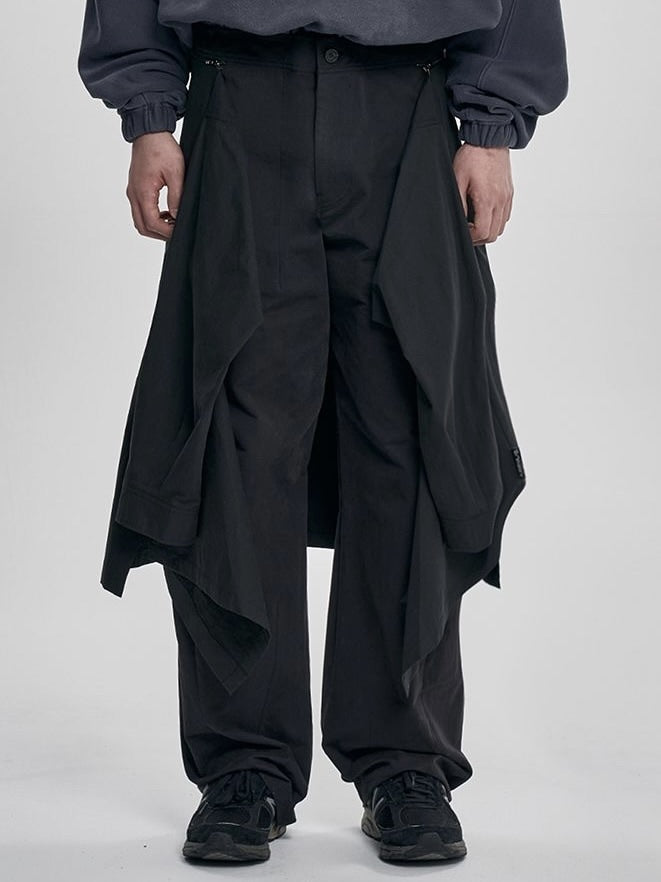 【AJOBYAJO】Shirt Layered Pants / 【アジョバイアジョ】シャツレイヤードスラックスパンツ