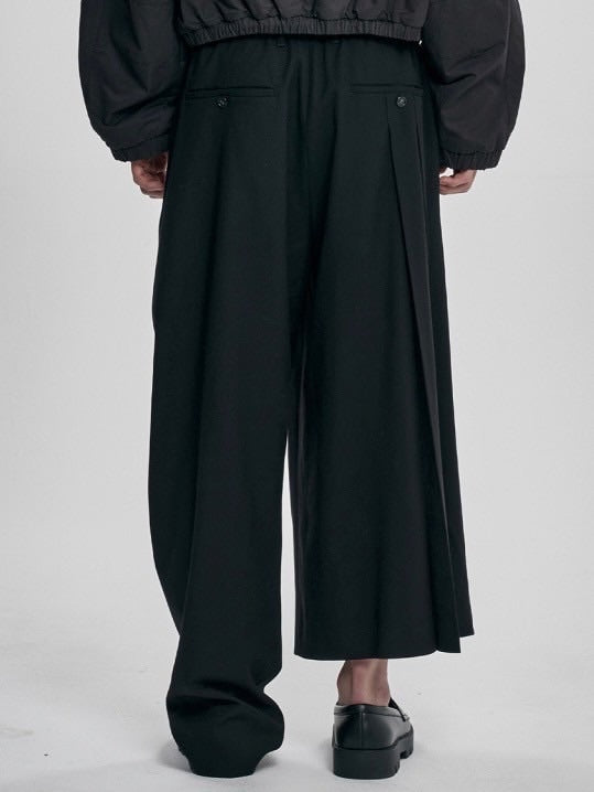 【AJOBYAJO】Asymmetric Pleat Pants / 【アジョバイアジョ】アシンメトリープリーツスラックスパンツ