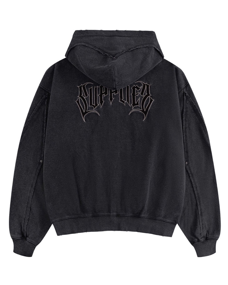 【SUPPLIER】SWITCHING PIERCED ZIP HOODIE V2 / 【サプライヤー】ピアススイッチバックロゴジップパーカー