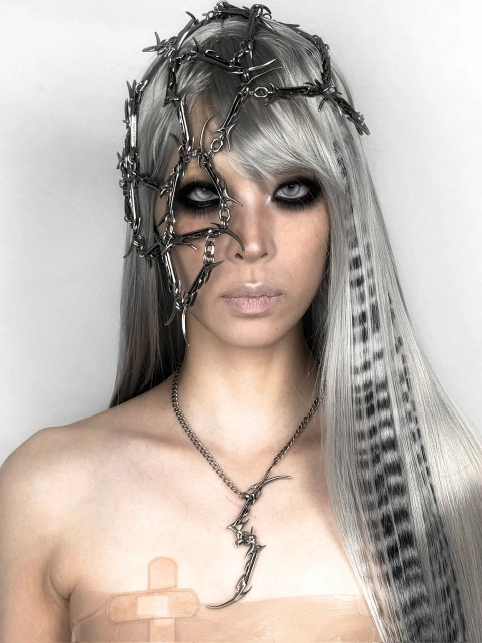 【IIIMIII】Sharp Drop Necklace / 【イアミ】シャープドロップシルバーチェーンネックレス