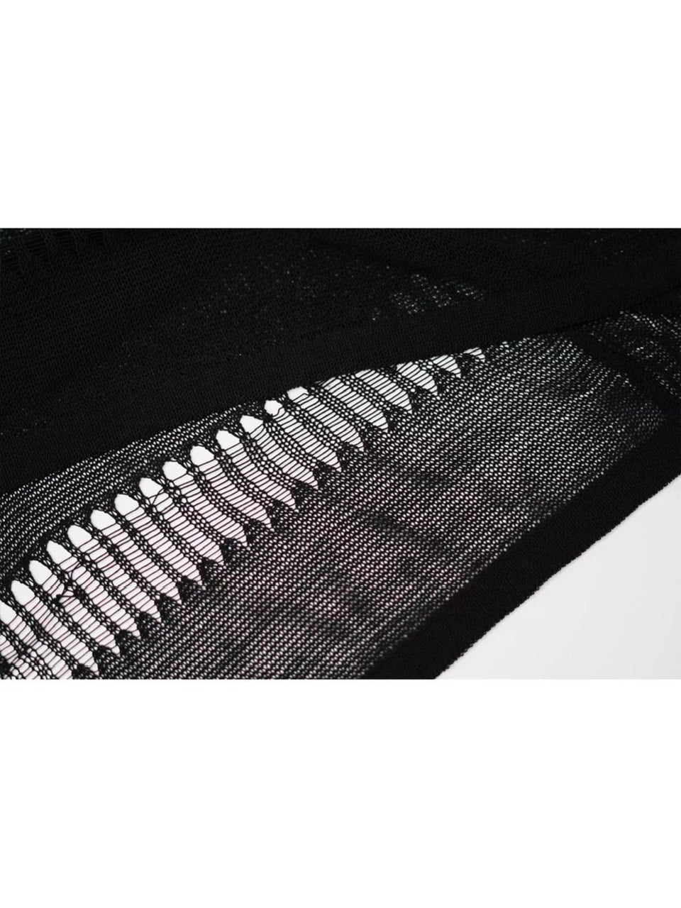 【Cest Nous】Knit Cover-Up / 【セヌー】シースルーボーダーサマーニット長袖Tシャツ