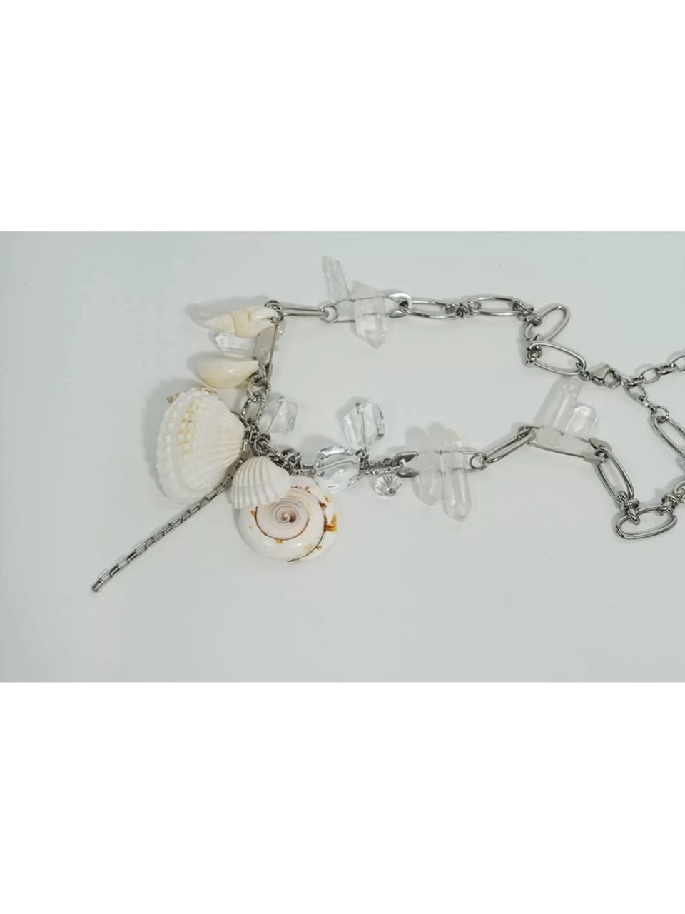 【Cest Nous】Crystal Shell Pendant Necklace / 【セヌー】クリスタルシェルネックレス