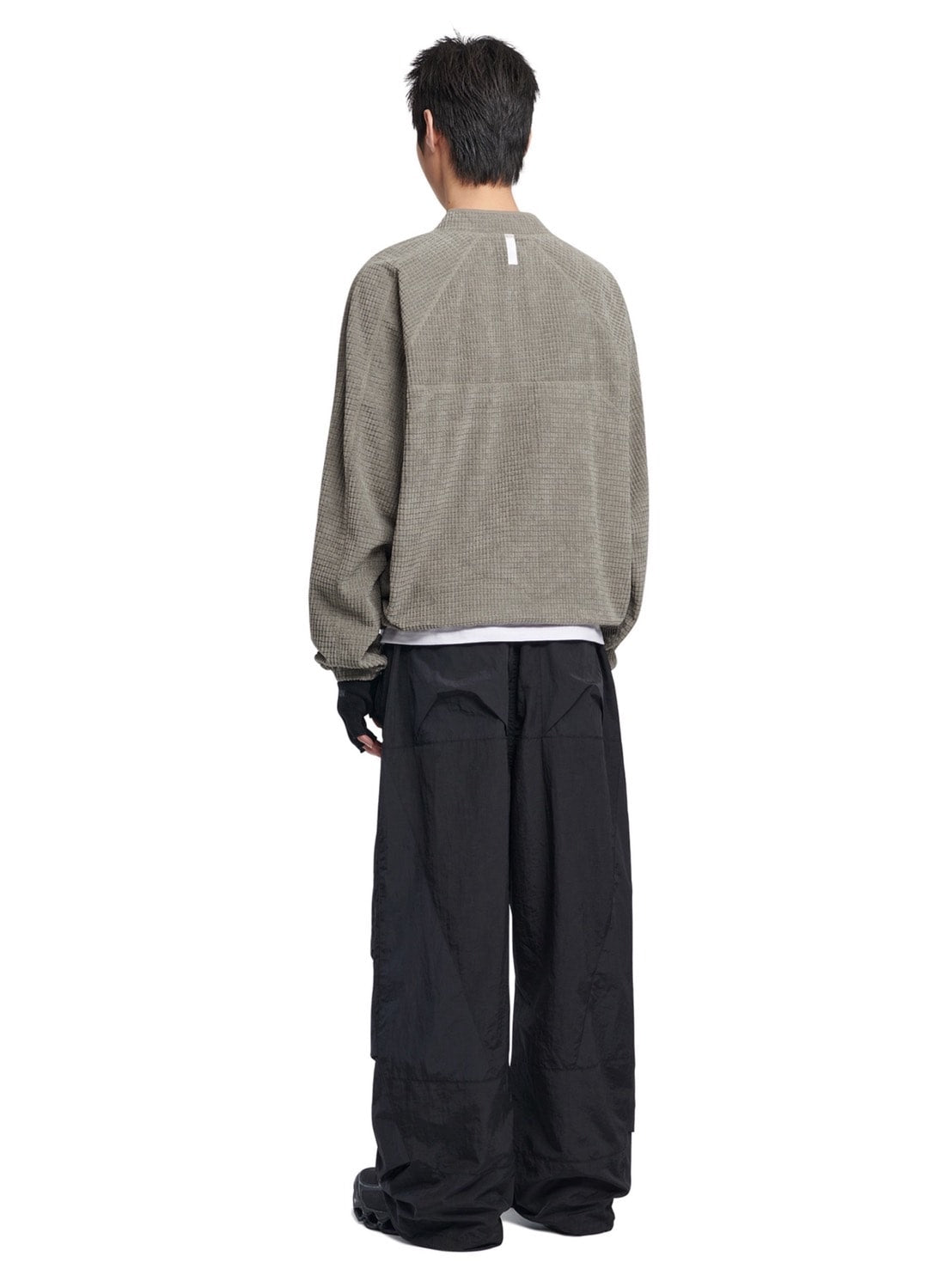 【NOMANUAL】HEAVY WAFFLE HALF ZIP-UP