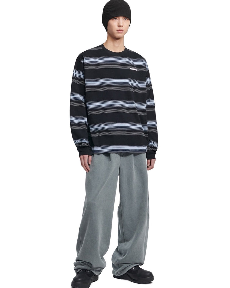 【NOMANUAL】NM STRIPED LONG SLEEVE TEE