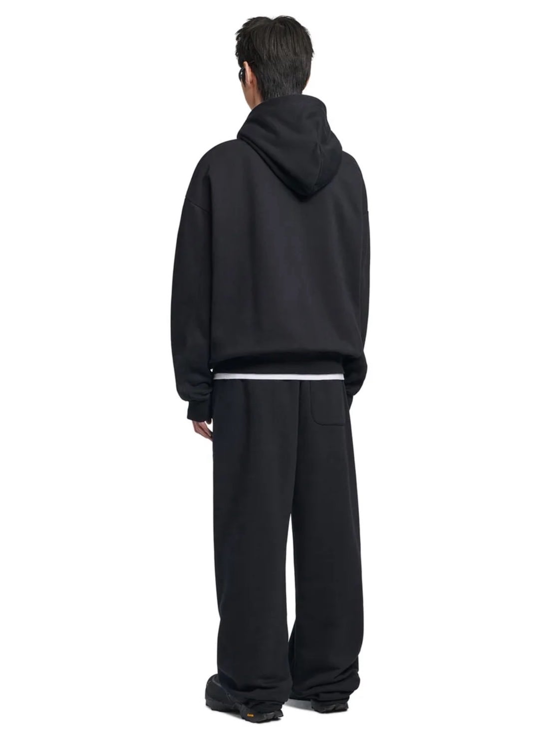 【NOMANUAL】OVERLAY LOGO HOODED ZIP-UP