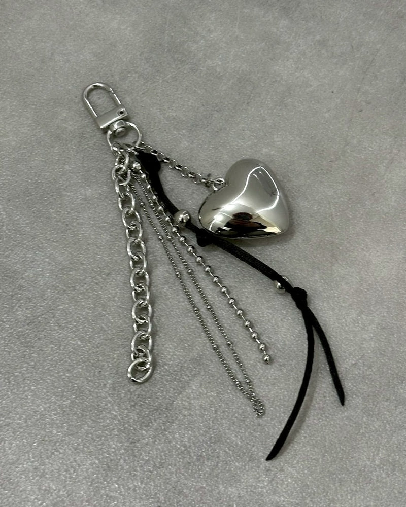 受注制【LUV CODE】silver heart key charm