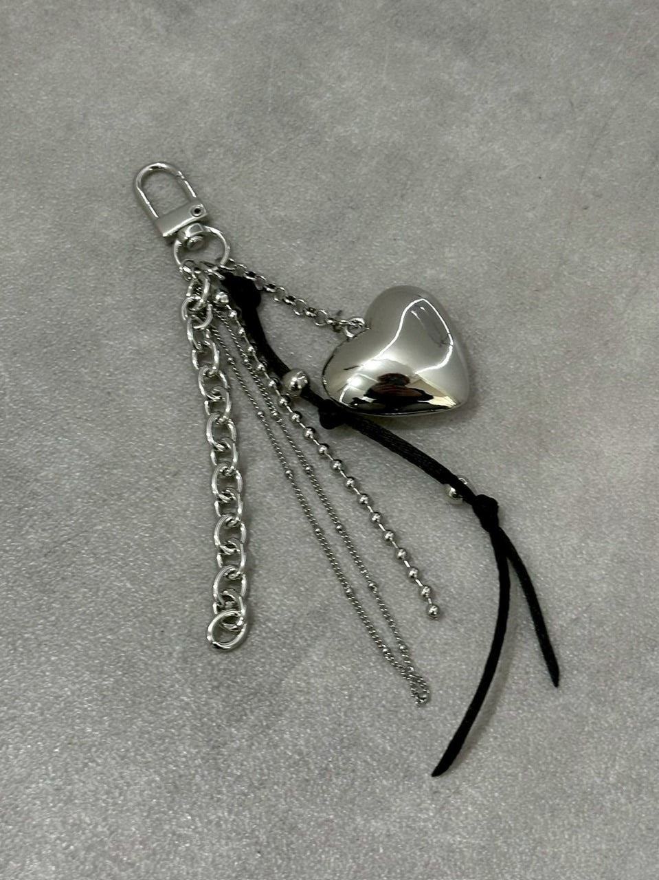受注制【LUV CODE】silver heart key charm