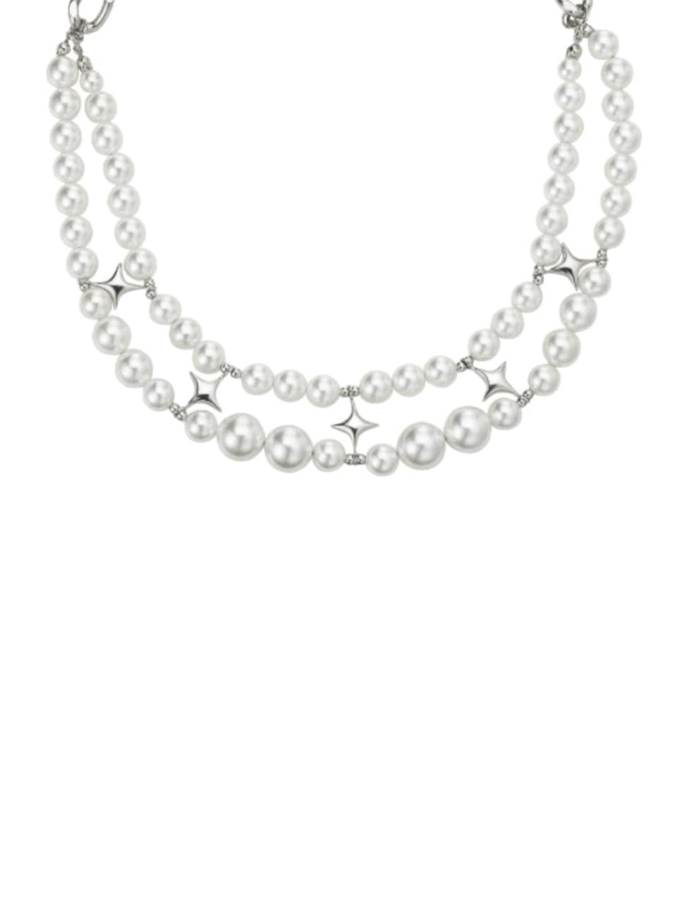【PEG LEG】little Pearl star Bridge 2necklace
