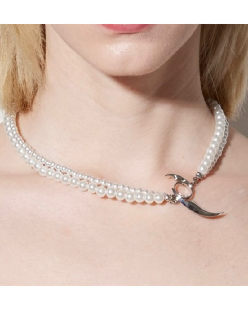 【PEG LEG】tribal pearl necklace