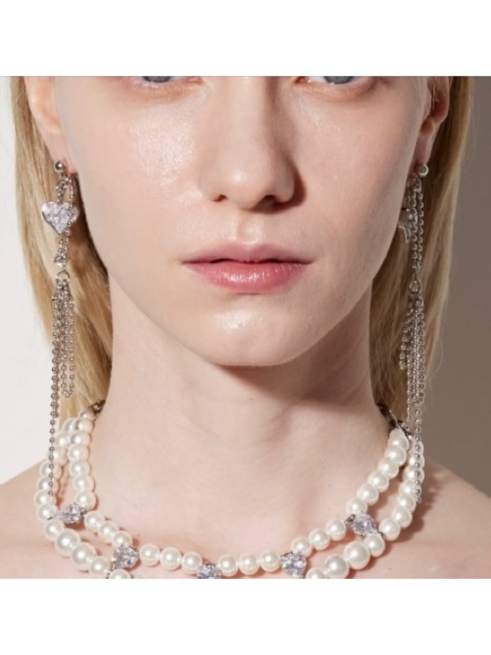 【PEG LEG】heart chain earring