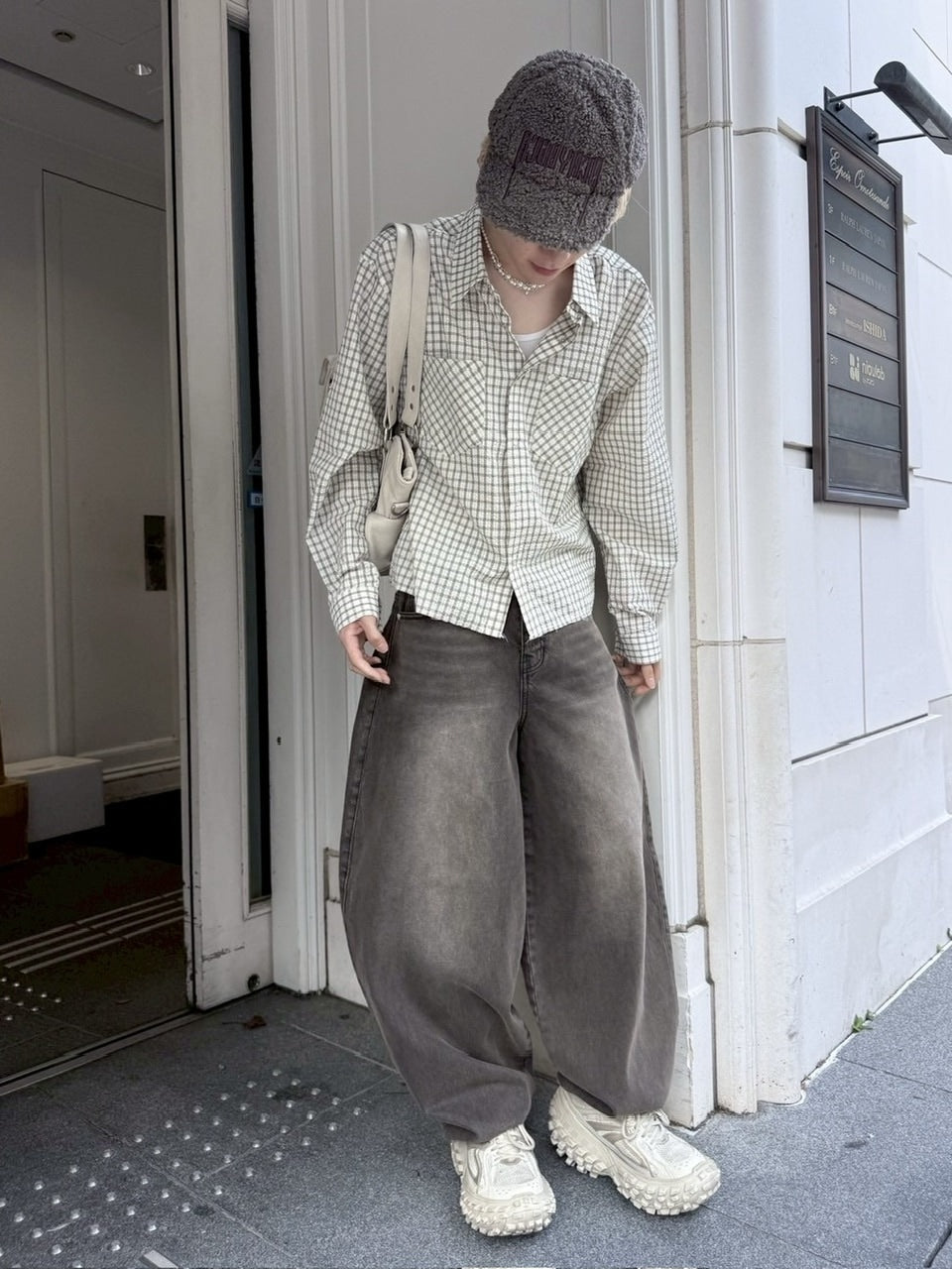 受注制【nmtc +】check crop shirts / 【エムティーシープラス】ショート丈チェックシャツ (2color)