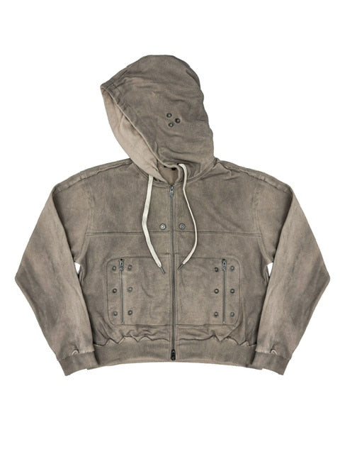【Rosen Kreuz】EYELET EDGE Set-Up ZIP-UP HOODIE