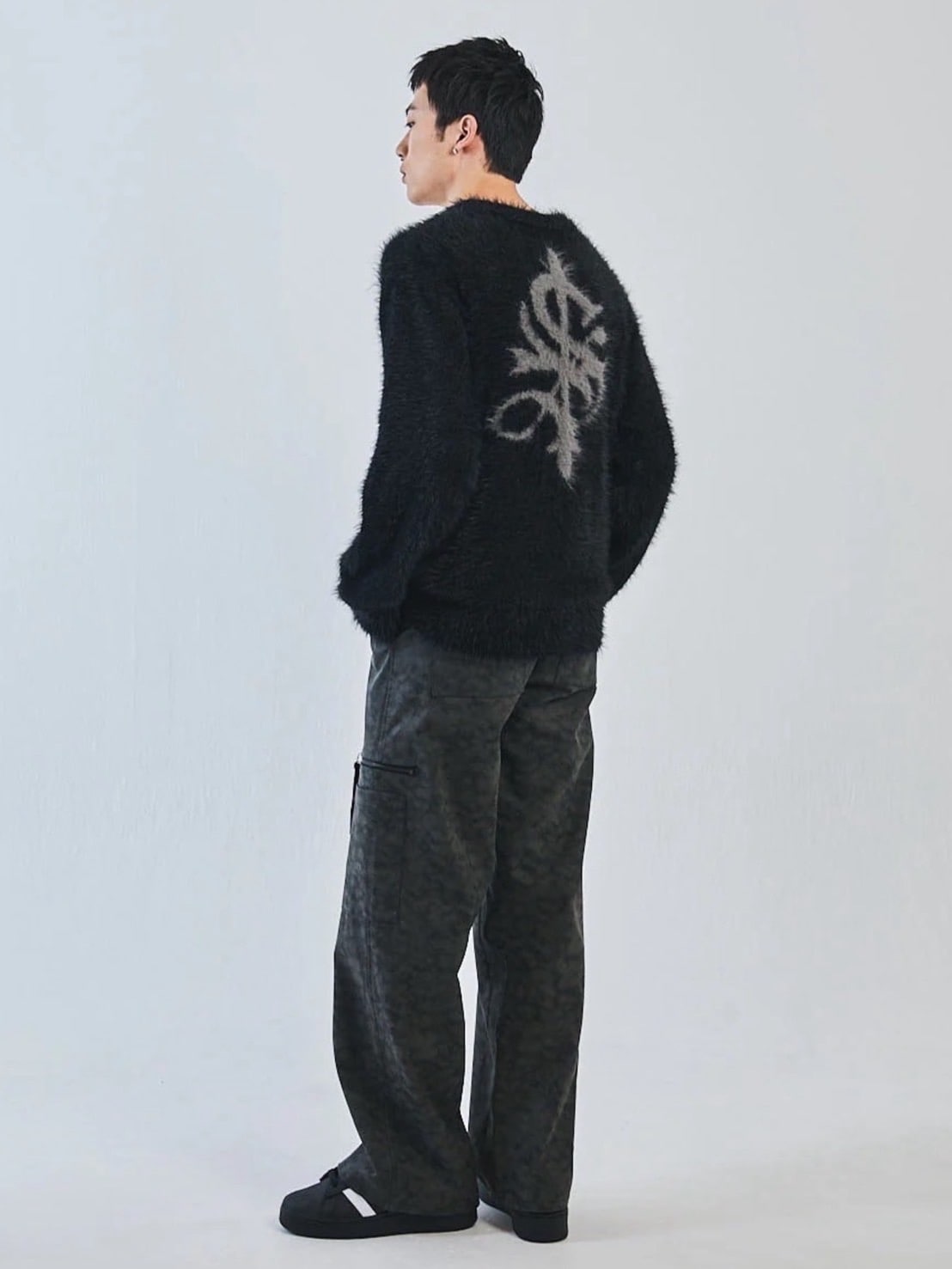 【SUPPLIER】Cross Shaggy Knit / 【サプライヤー】クロスロゴシャギーニット