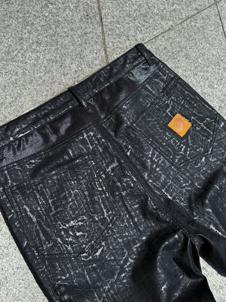 【BEBOF】Leather like flare pants / 【ビーボフ】レザーライクフレアパンツ