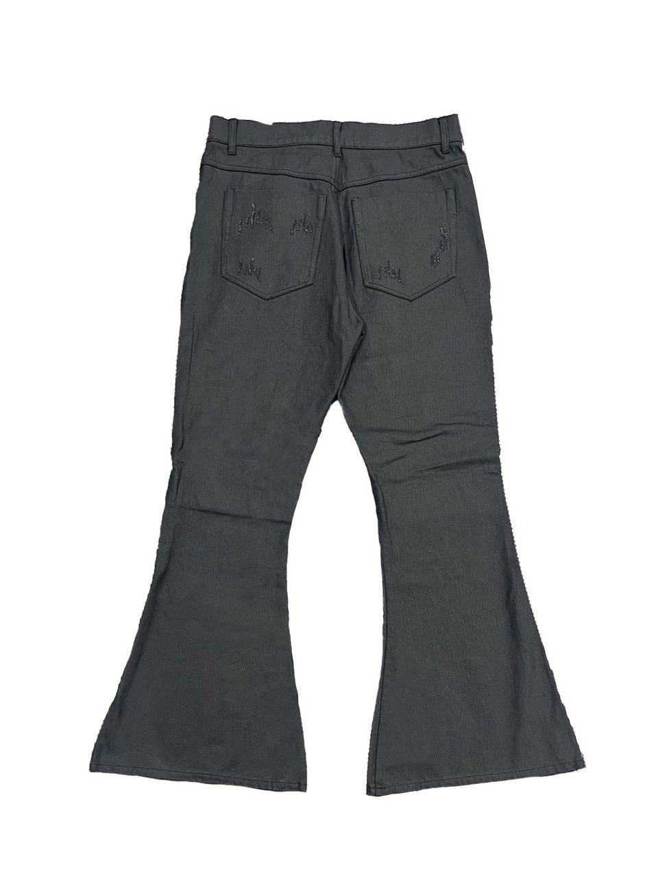 【DIG YOUR OWN GRAVE】COATING SLASH FLARE PANTS /【ディグユアオウングレイブ】コーティングダメージフレアパンツ