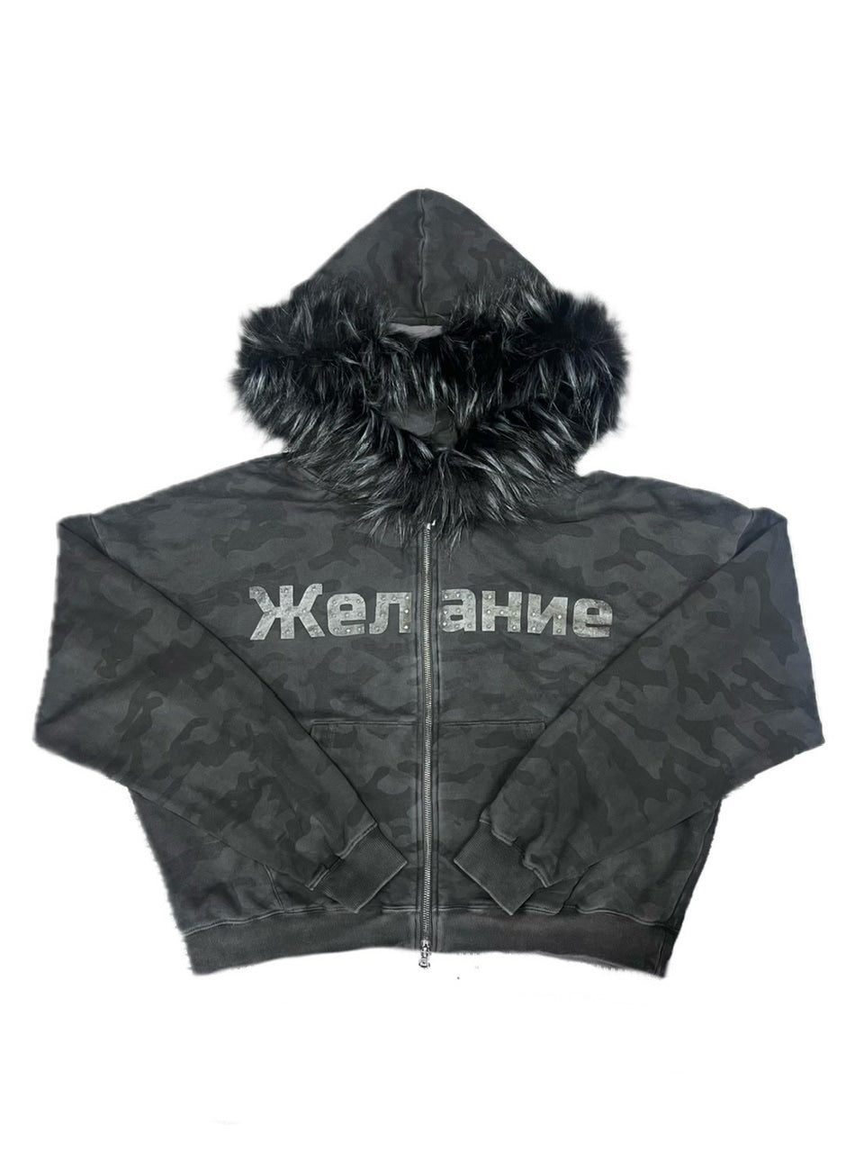 DIG YOUR OWN GRAVE】Желание FUR HOODIE /【ディグユアオウングレイブ