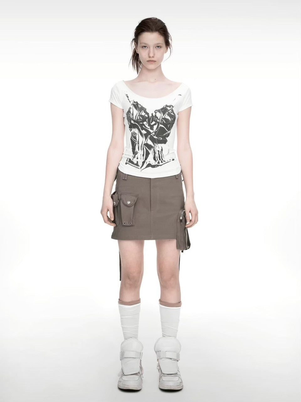 【NACHE】SLIP X-RAY PRINTED T-SHIRT