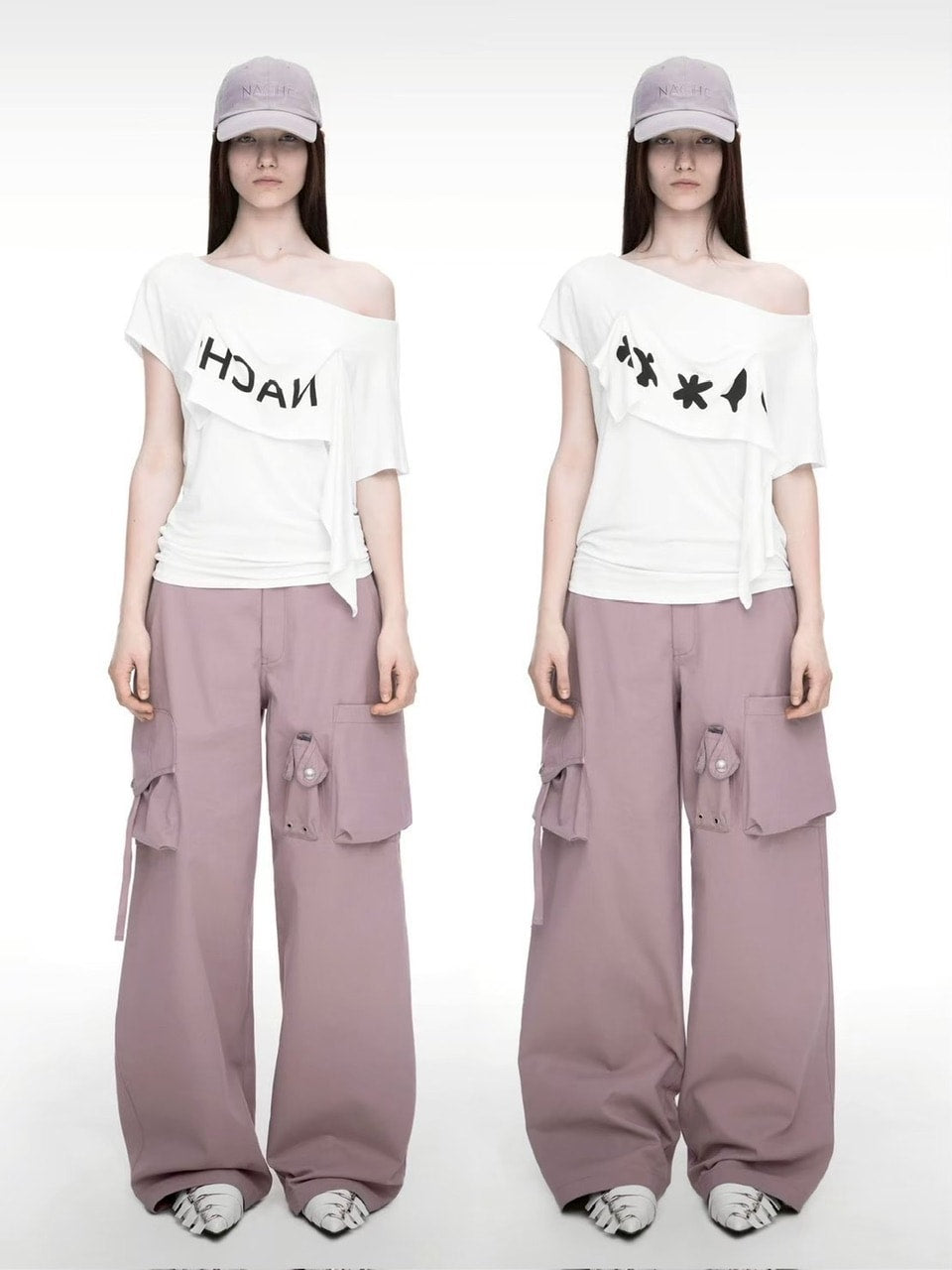 【NACHE】2-WAY PRINTED LOOSE T-SHIRT