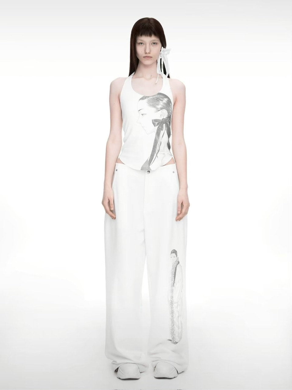 【NACHE】DRAWING SWEAT PANTS (UNISEX)