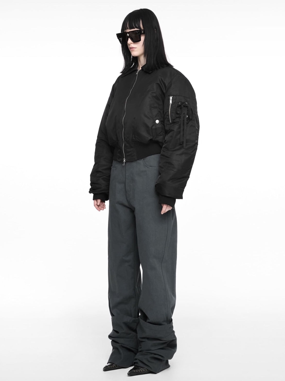 【NACHE】CROPPED BOMBER JACKET (UNISEX)