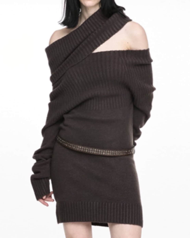 【NACHE】2-WAY SHAWL KNIT