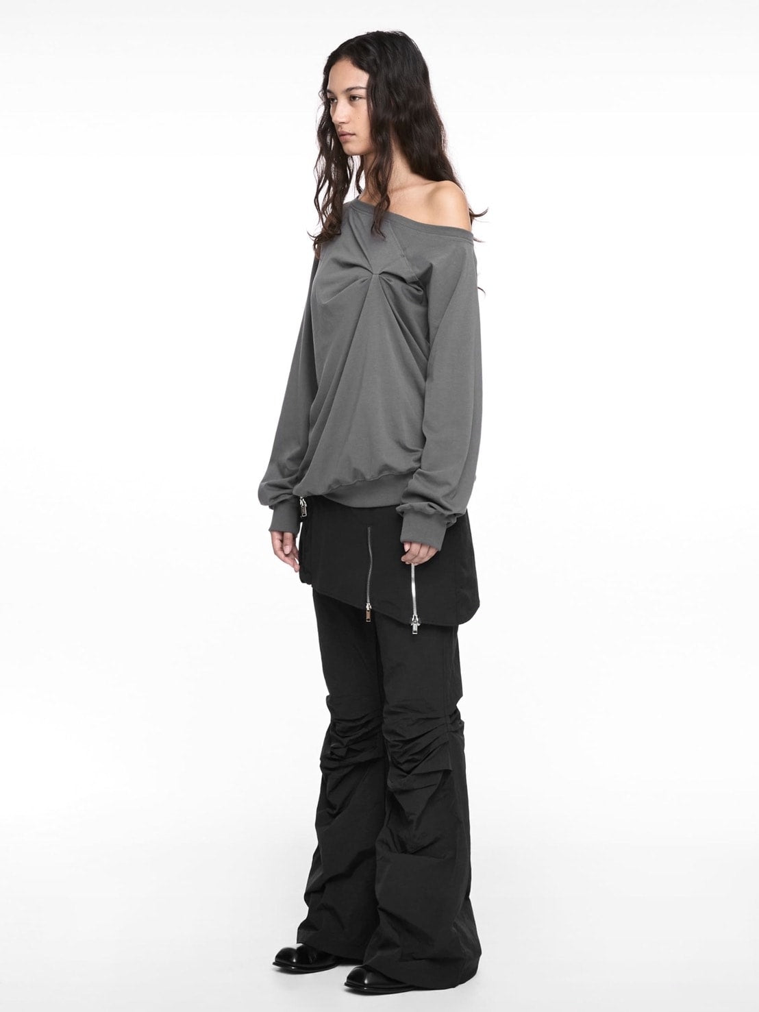 【NACHE】BOOTS CUT SKIRT PANTS (UNISEX)