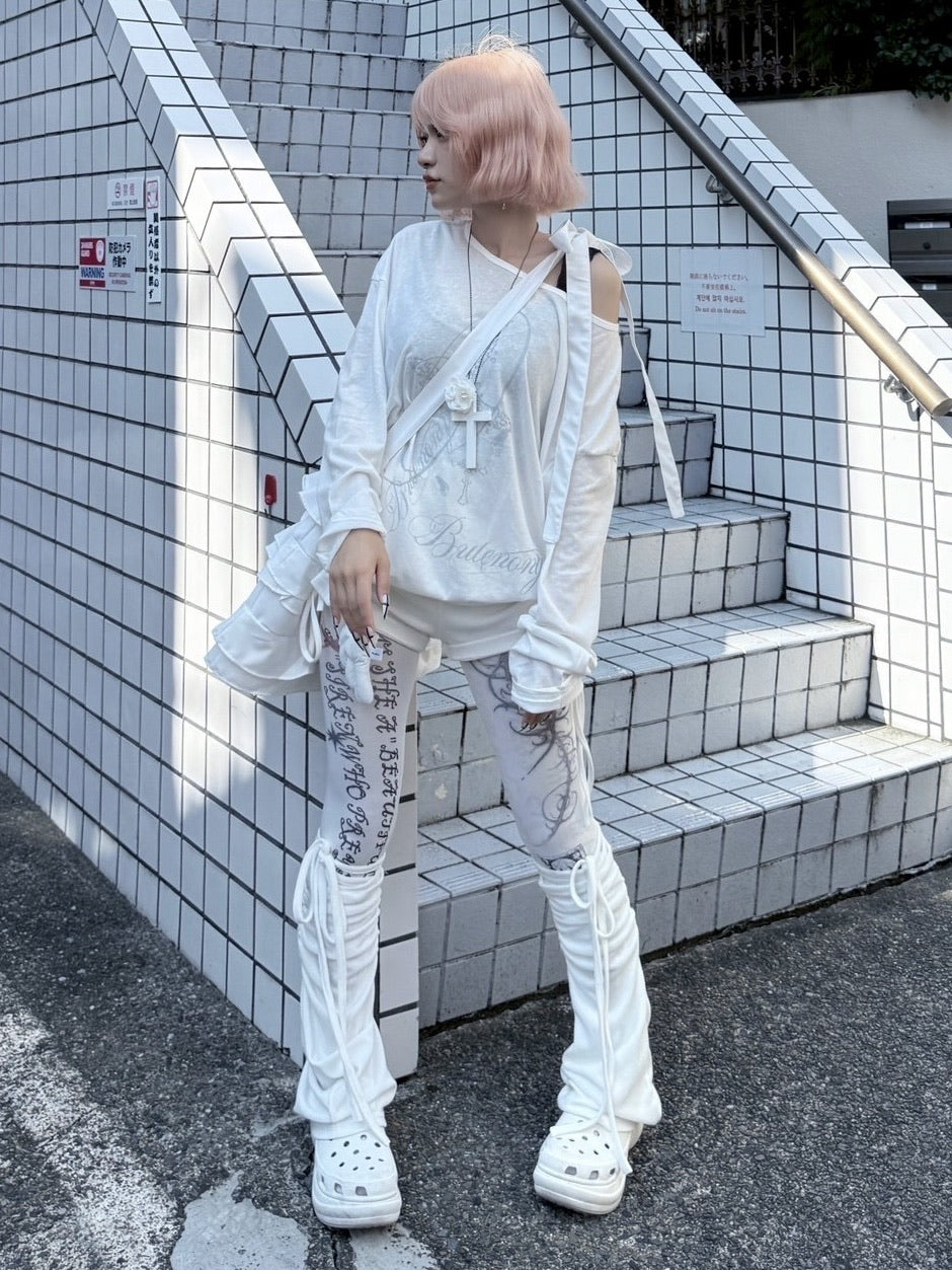 受注制【nmtc +】vintage cross long sleeve / 【エヌエムティーシープラス】ビンテージクロスデザイン長袖Tシャツ