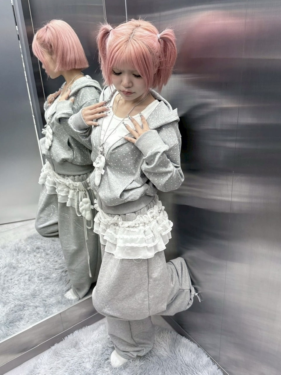 受注制【nmtc +】dot zip up hoodie / 【エヌエムティーシープラス】ドットジップパーカー (2color)